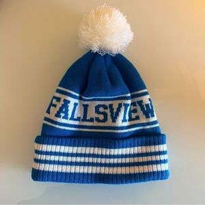 WINTER HAT | Blue & white Pom Pom Fallsview casino toque fall winter hat